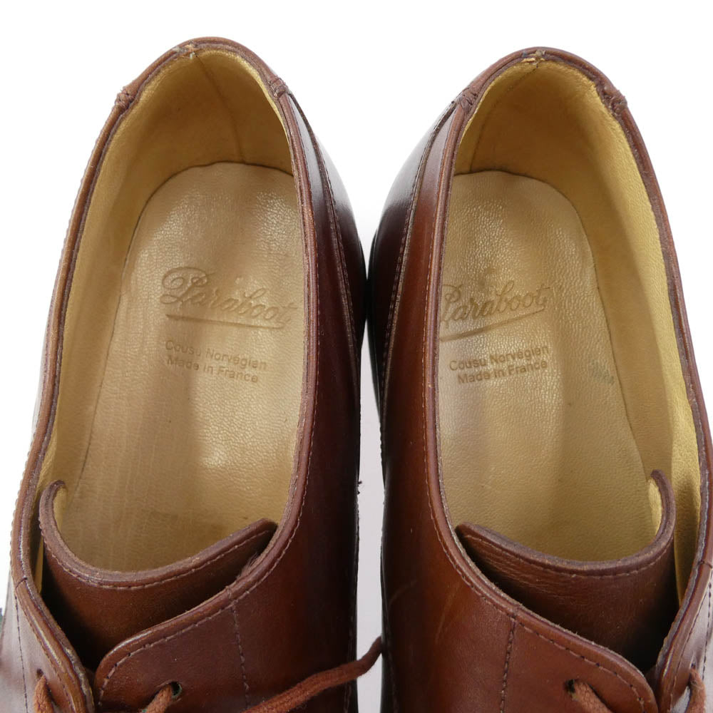 Paraboot パラブーツ 65119 フランス製 CHAMBORD シャンボード モックトゥ パラテックスソール レザー シューズ ダークブラウン系 8 F【美品】【中古】