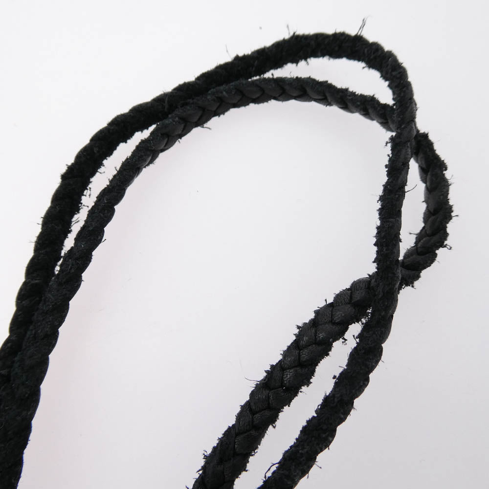 CHROME HEARTS クロムハーツ（原本無） FILIG CROSS-XSM LB LACESTPPRV1 フィリグリークロス XS レースストッパー レザーブレイド シルバー ネックレス シルバー系 ブラック系【中古】