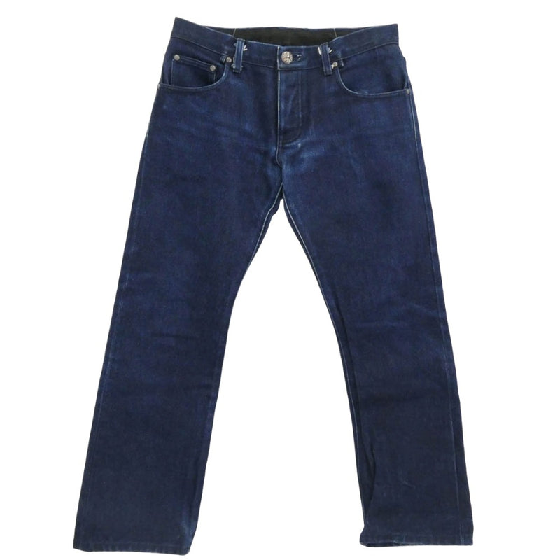 CHROME HEARTS クロムハーツ（原本無） DNM PANTS CRS BTN クロスボール ボタン ヘビーオンス デニムパンツ ジーンズ W34 インディゴブルー系 34【中古】