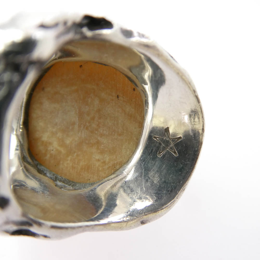 ALEX STREETER アレックスストリーター Angel Heart Ring エンジェルハート リング シルバー系 イエロー系 12号【中古】