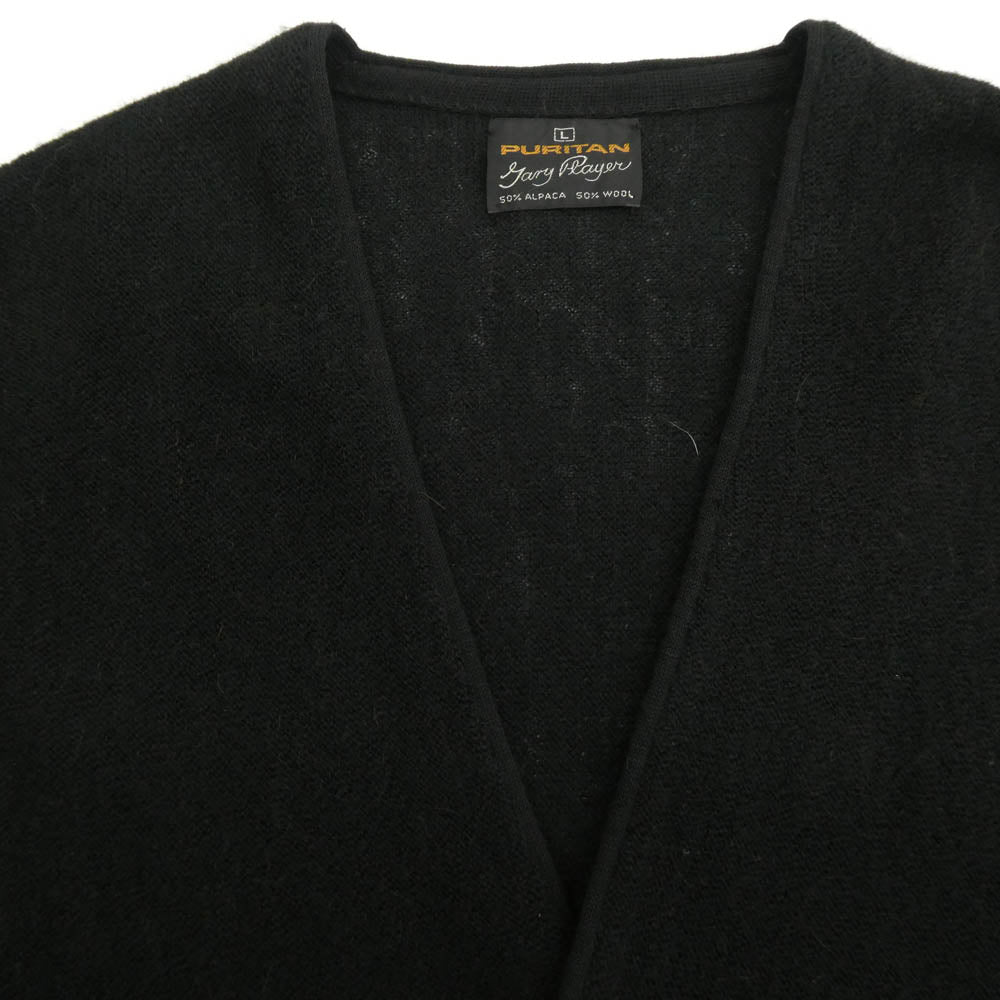 ピューリタン 60～70's Alpaca Wool Cardigan アルパカ ウール カーディガン ブラック系 L【中古】