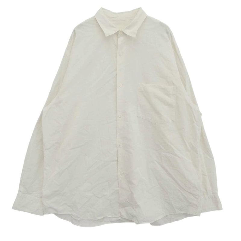 COMOLI コモリ 22AW U03-02001 COMOLI SHIRT 新型 コモリシャツ 長袖シャツ ホワイト系 3【中古】