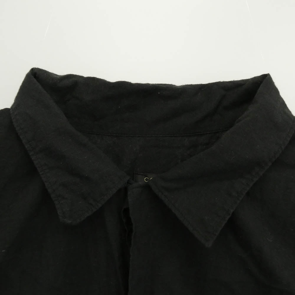 COMOLI コモリ Z01-02017 KHADI コットン 半袖オープンカラーシャツ 半袖シャツ ブラック系 2【中古】
