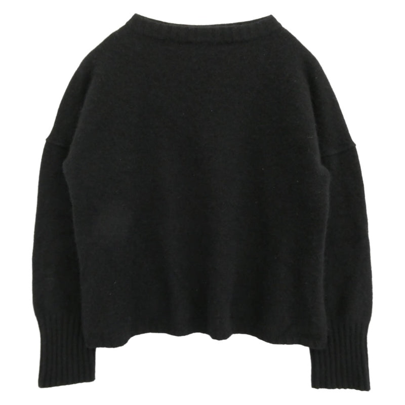 インディゴ エイエム CASHMERE GUERNSEY TOP カシミヤ ガンジー ニット ブラック系 46【中古】