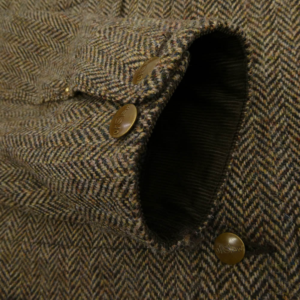 orSlow オアスロウ HARRIS TWEED RELAX FIT COVERALL ハリスツイード リラックスフィット カバーオール ジャケット ブラウン系 2【中古】