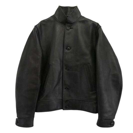 COMOLI コモリ 18AW N03-01008 ホースハイド 馬革 レザー サイクルジャケット レザージャケット ブラック系 2【中古】