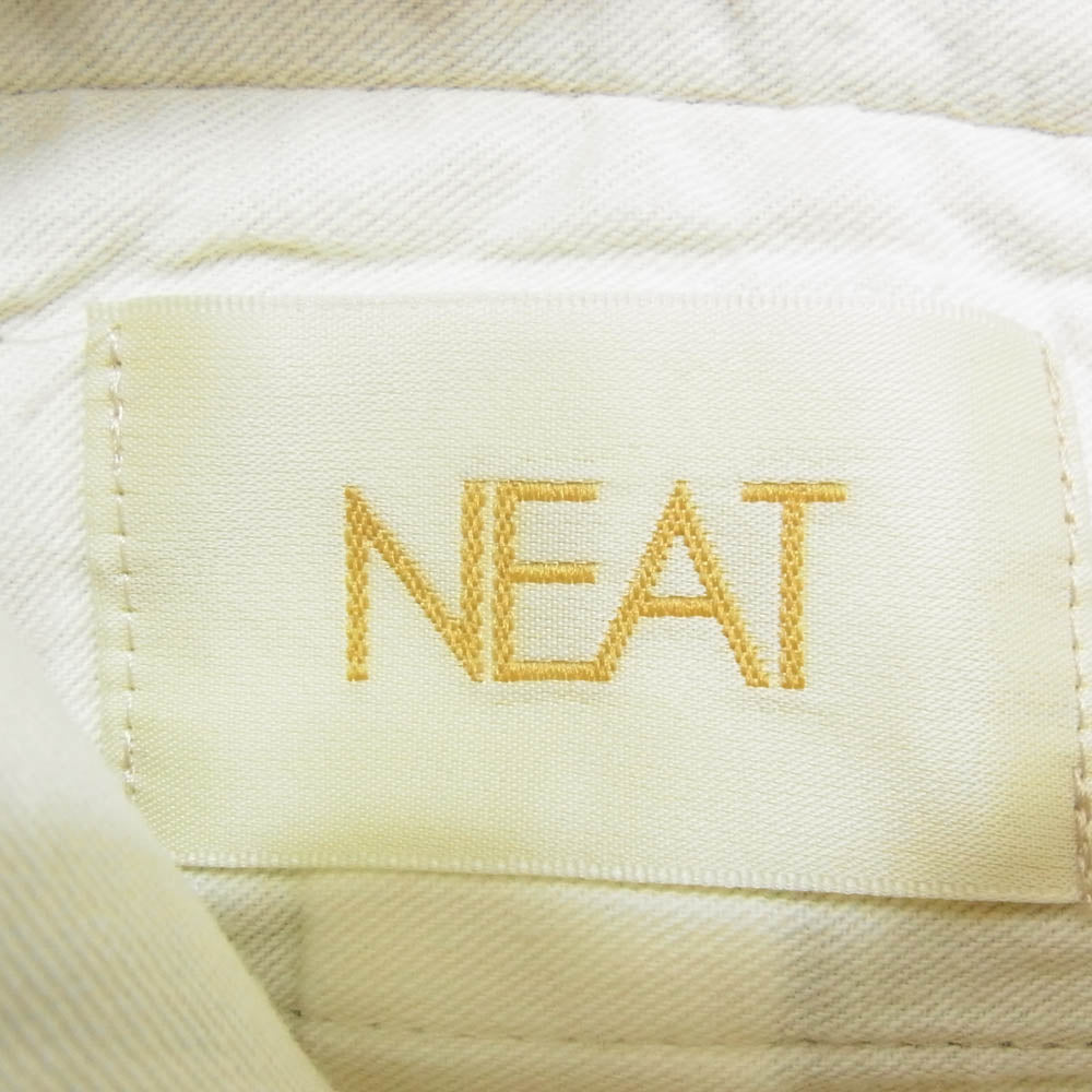 ニート cotton pique taperd コットンピケ 2タック テーパード パンツ ブラウン系 50【中古】