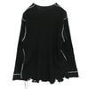 ANCELLM アンセルム anc-ct134 DAMAGE WAFFLE CREW LS T-SHIRT ダメージ ワッフル クルーネック ロングスリーブ 長袖 カットソー ブラック系 2【中古】