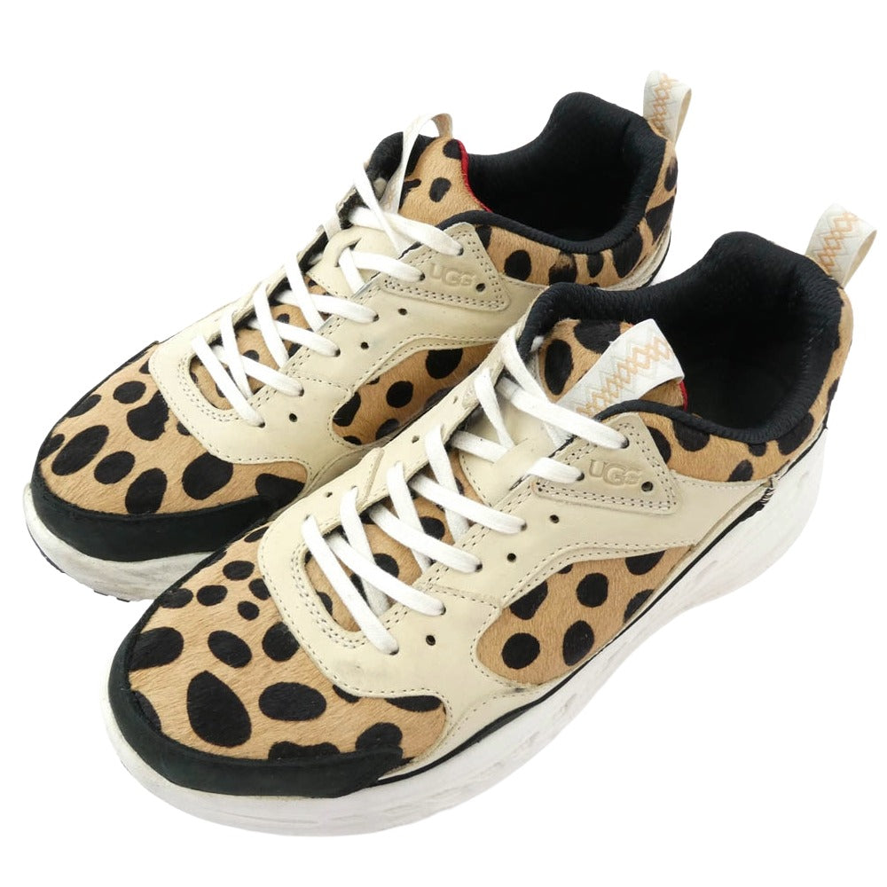 UGG アグ CA805 × atmos アトモス Cheetah Print チータープリント スニーカー マルチカラー系 ダークブラウン系 29cm【中古】