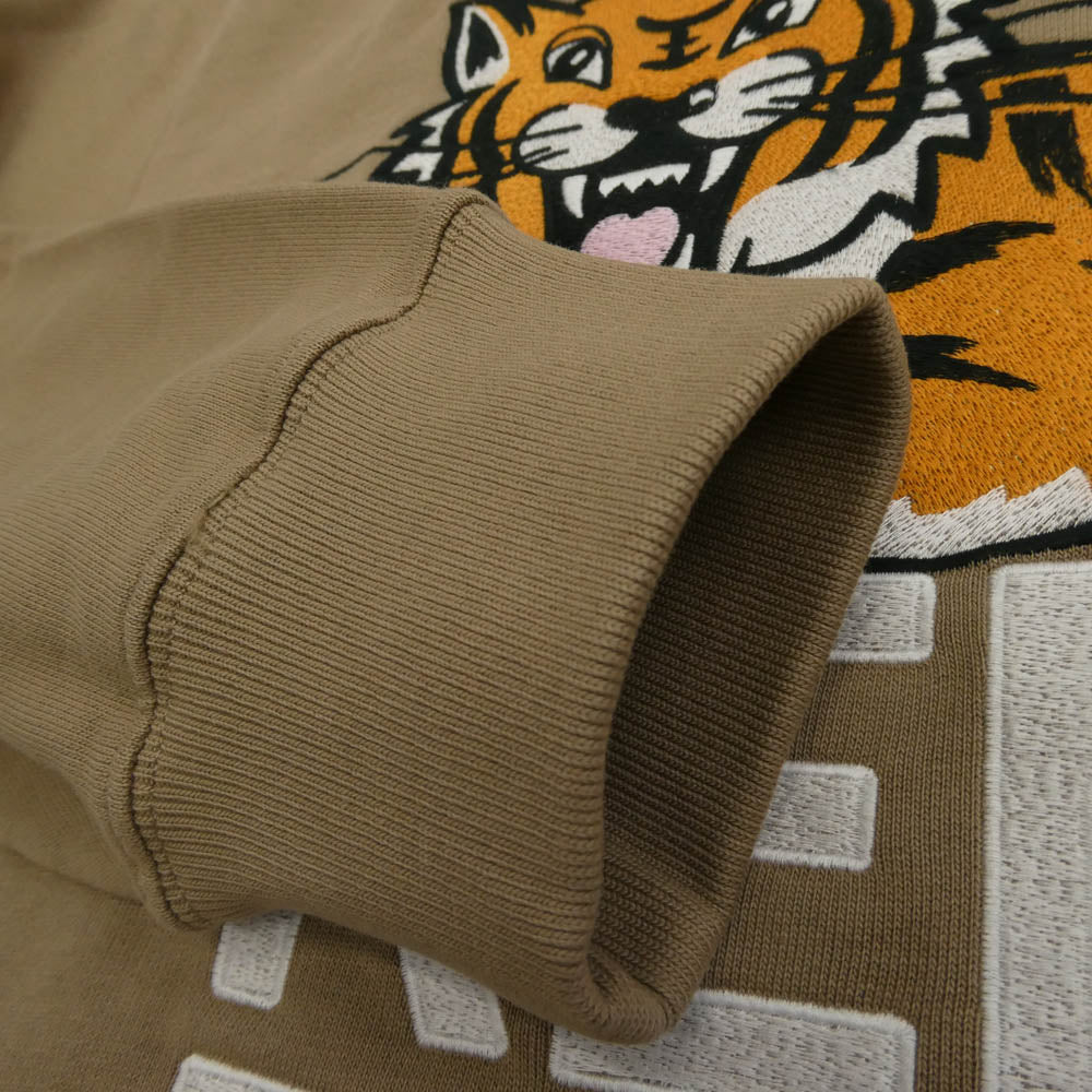 KENZO ケンゾー 25SS FF55SW2634MF Happy Tiger sweatshirt ハッピータイガー スウェットシャツ ブラウン ベージュ系【極上美品】【中古】