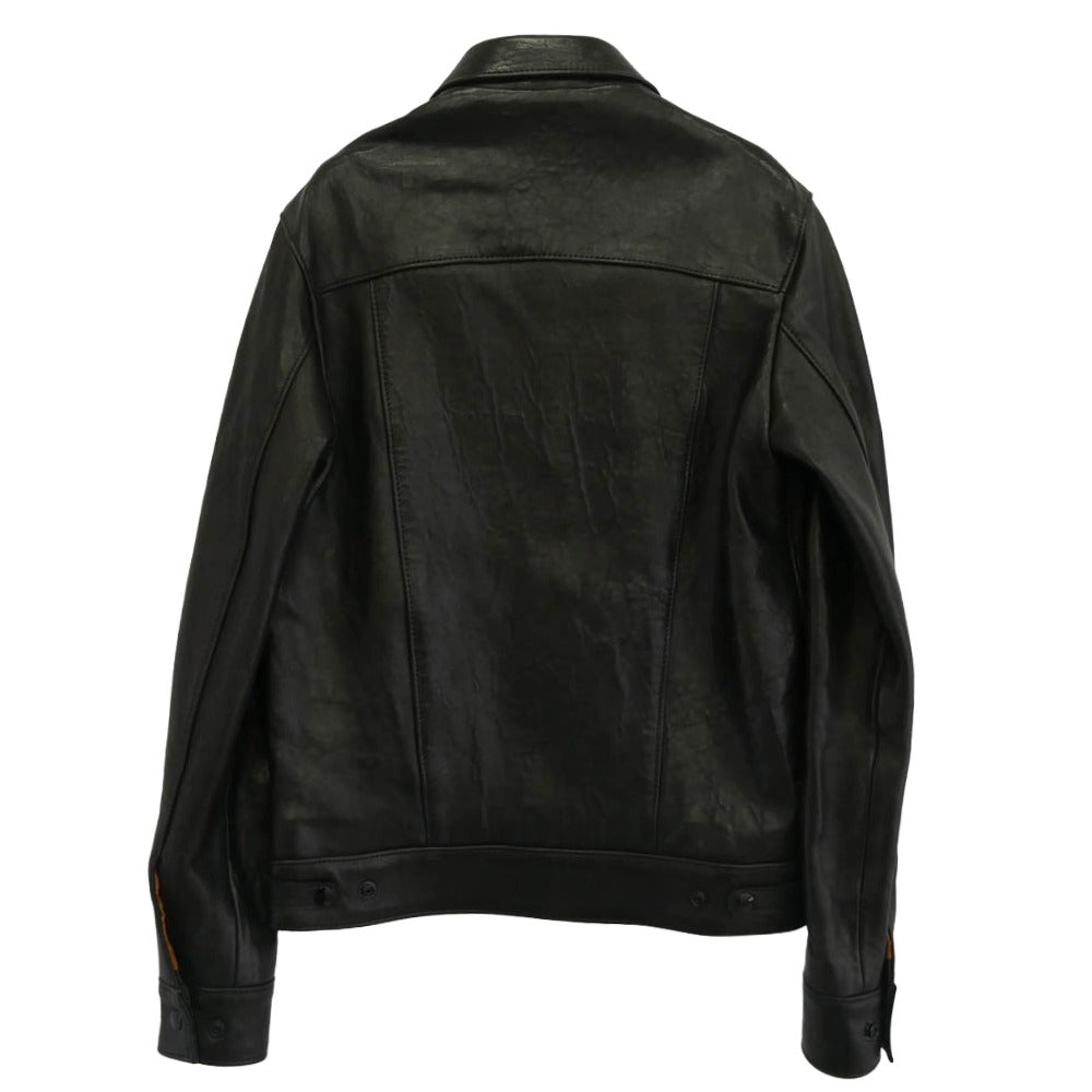 HYSTERIC GLAMOUR ヒステリックグラマー 18SS 02181LB01 × Lewis Leathers ルイスレザー Western Jacket ウエスタン レザー トラッカー ジャケット ブラック系 S【美品】【中古】