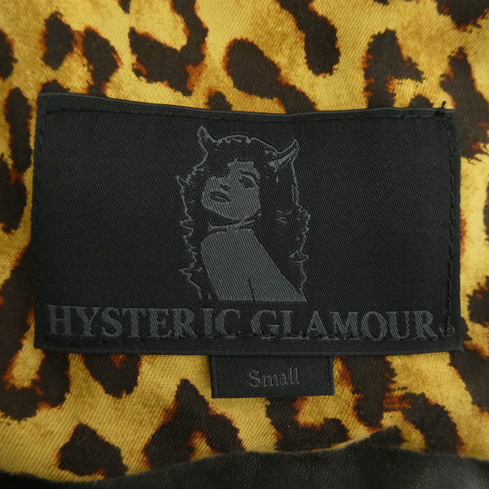HYSTERIC GLAMOUR ヒステリックグラマー 18SS 02181LB01 × Lewis Leathers ルイスレザー Western Jacket ウエスタン レザー トラッカー ジャケット ブラック系 S【美品】【中古】