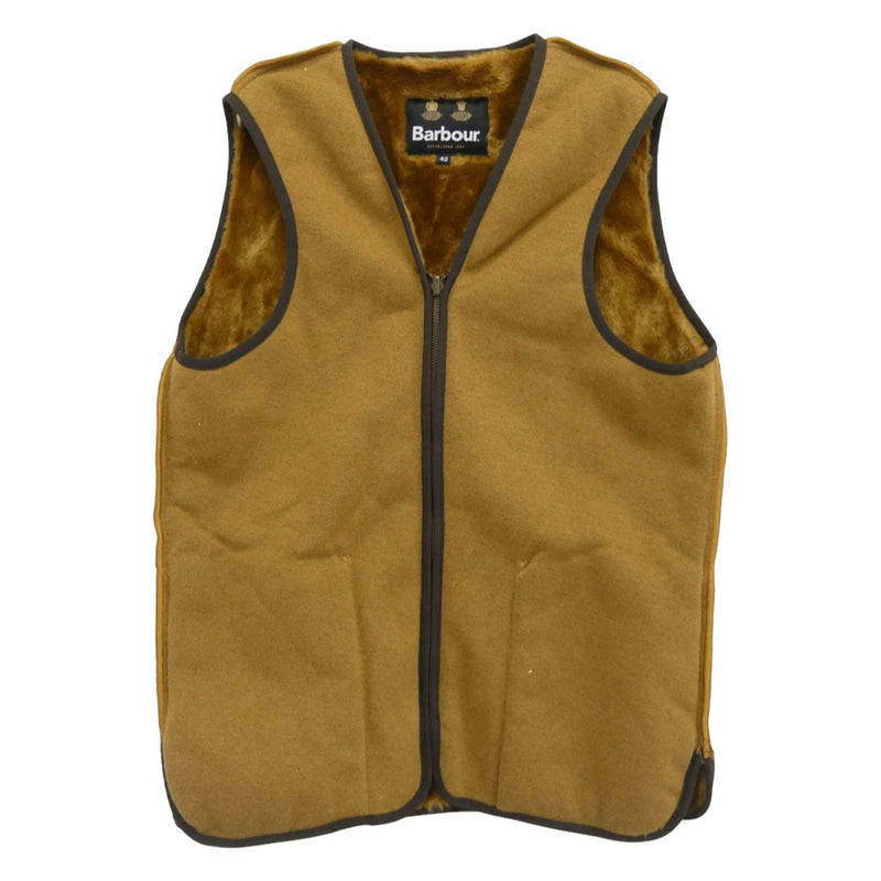 Barbour バブアー 232MLI0035 FUR LINER フェイクファー ライナー ベスト ブラウン系 40【中古】