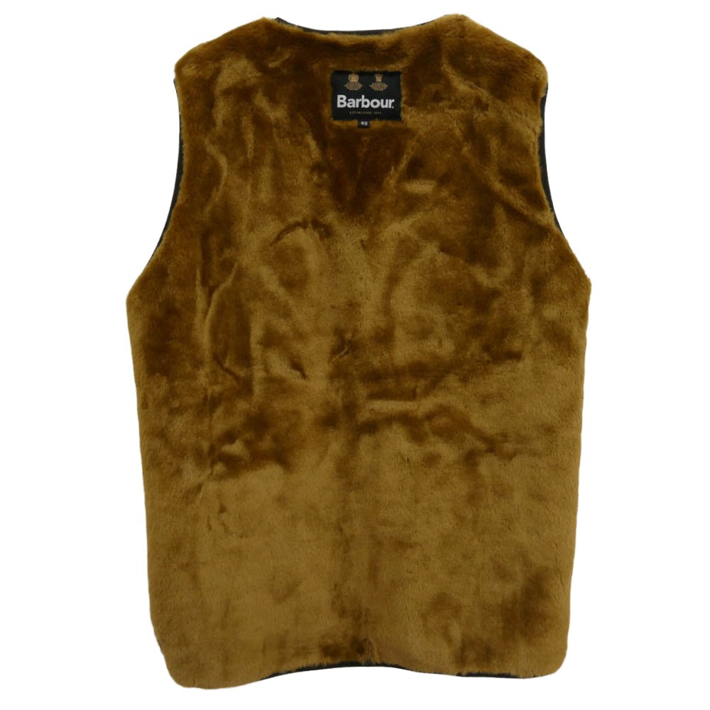 Barbour バブアー 232MLI0035 FUR LINER フェイクファー ライナー ベスト ブラウン系 40【中古】