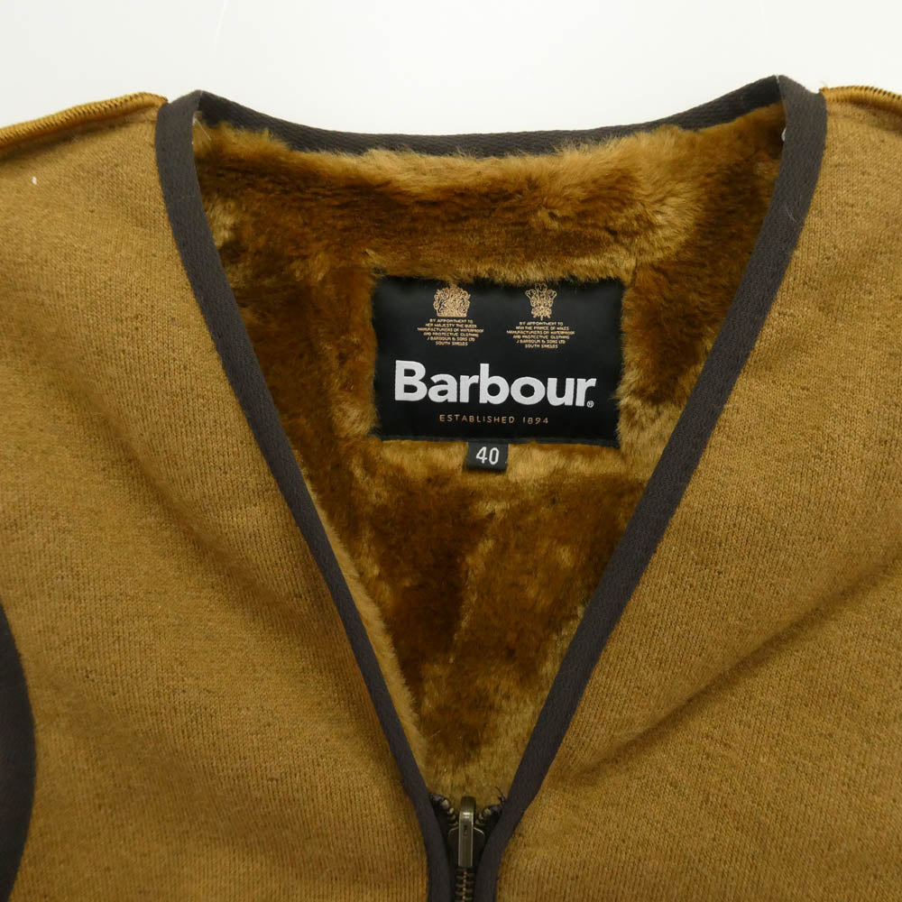 Barbour バブアー 232MLI0035 FUR LINER フェイクファー ライナー ベスト ブラウン系 40【中古】