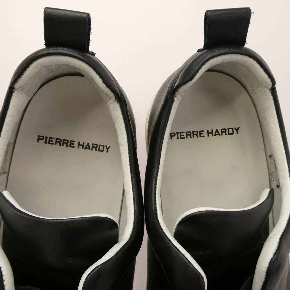 PIERRE HARDY ピエールアルディ レザー スニーカー スリッポン ブラック系 43【中古】