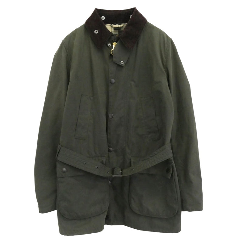 Barbour バブアー 1602027 BEAMS F ビームスF 別注 SL BEAUCHAMP 3ワラント ビューチャンプ オイルドクロスハンティングジャケット ベルテッド ワックスコットン ジャケット カーキ系 40【中古】