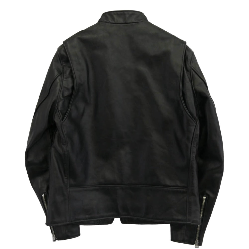 schott ショット 7417 USA製 641XXH HORSEHIDE CAFE RACER ホースハイド カフェレーサー シングルライダース レザージャケット ブラック系 40【中古】