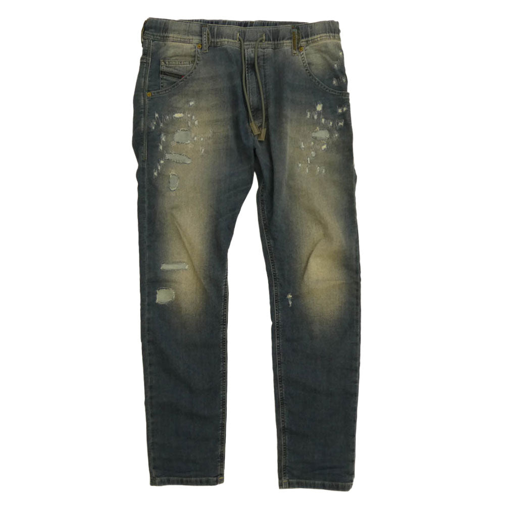 DIESEL ディーゼル KROOLEY-NE ダメージ デニム パンツ インディゴブルー系 30【中古】