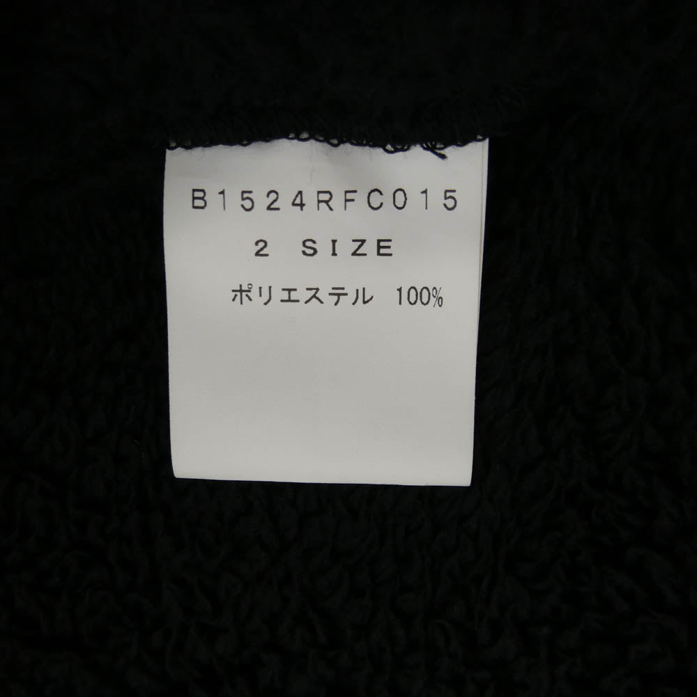 フラボワ B1524RFC015 M-65 綿バックサテン生地 ストライプスーツ切替 フリースライナー付属 エムロク モッズコート ブラック系 2【中古】