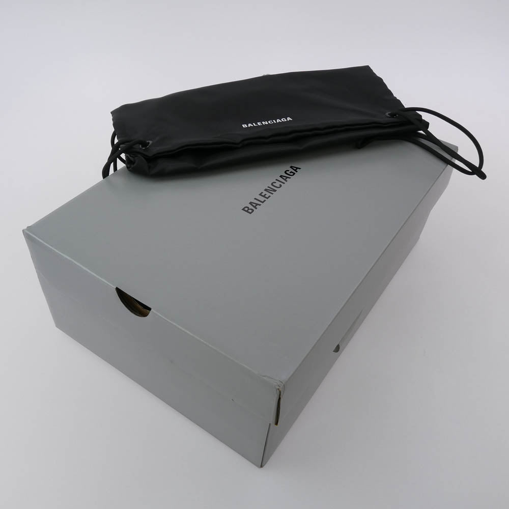 BALENCIAGA バレンシアガ 677403 W3RB RUNNER TRAINERS ランナー トレーナー スニーカー ホワイト系 蛍光オレンジ系 26cm【極上美品】【中古】