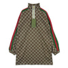 GUCCI グッチ 678689 XJD1G インターロッキングG シェリーライン サイドライン テクニカル ロング トラックジャージー ドレス ワンピース ブラウン系 XXXS【極上美品】【中古】