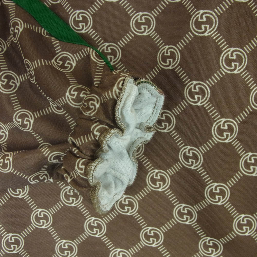 GUCCI グッチ 678689 XJD1G インターロッキングG シェリーライン サイドライン テクニカル ロング トラックジャージー ドレス ワンピース ブラウン系 XXXS【極上美品】【中古】