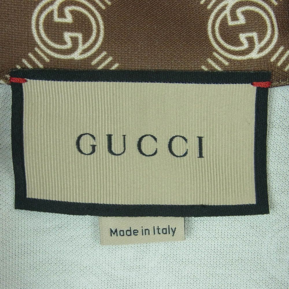 GUCCI グッチ 678689 XJD1G インターロッキングG シェリーライン サイドライン テクニカル ロング トラックジャージー ドレス ワンピース ブラウン系 XXXS【極上美品】【中古】