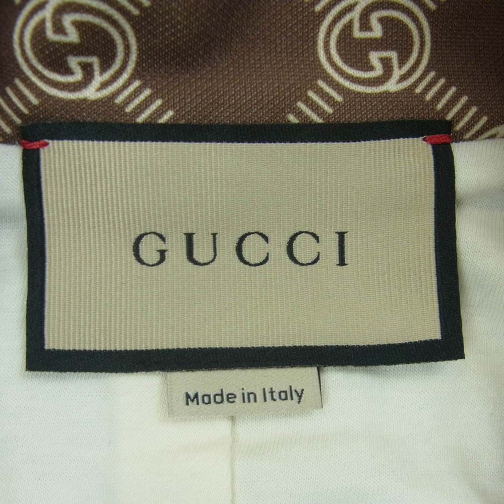 GUCCI グッチ 671495 XJD1G インターロッキングG シェリーライン サイドライン ショート丈 トラック ジャケット ジャージ ブラウン系 XXXS【極上美品】【中古】