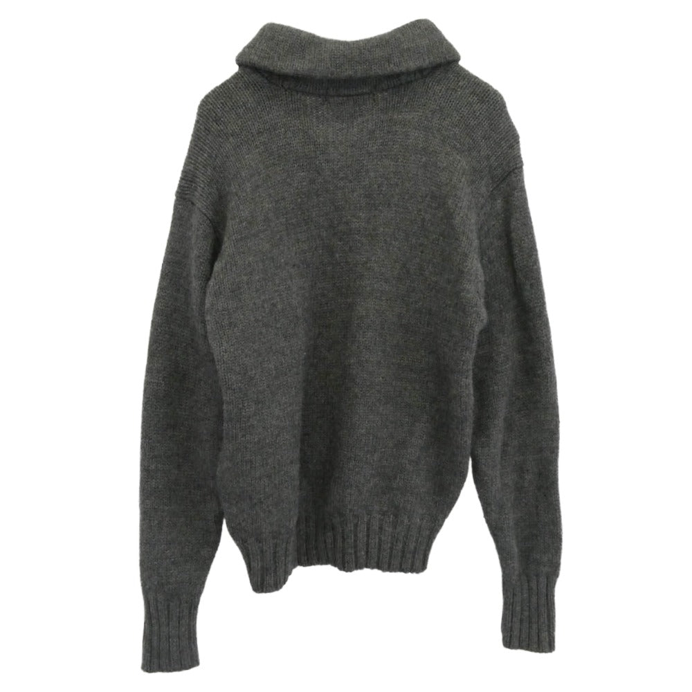 POLO RALPH LAUREN ポロ・ラルフローレン 90s 00s ショールカラー ウール ニット セーター グレー系 XL【中古】