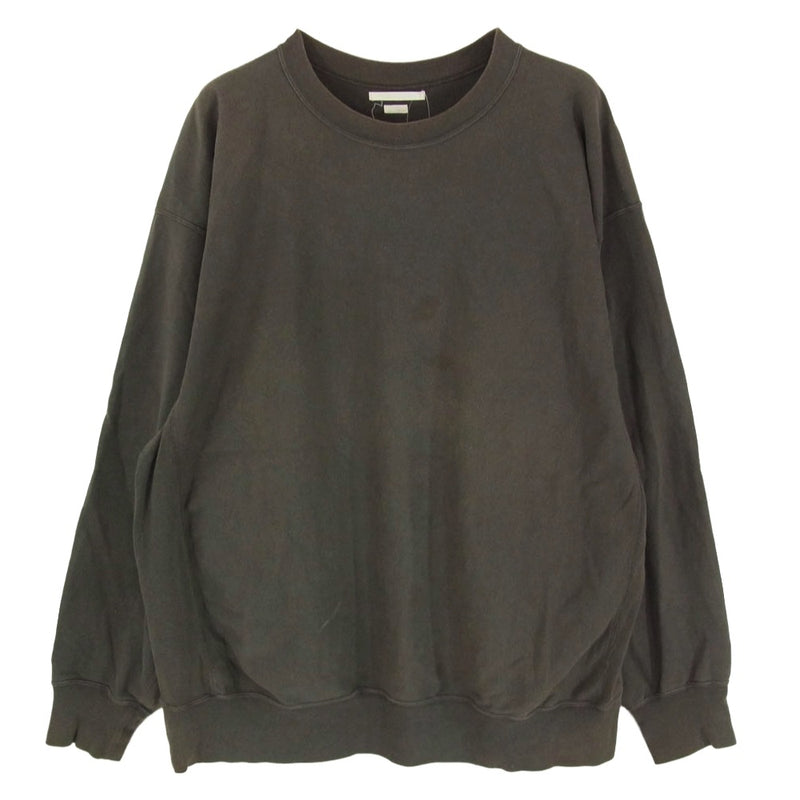 blurhms ブラームス 23SS BHS23S027 Light Sweat Crew-neck P/O ライト スウェット クルーネックプルオーバー スウェットシャツ グレー系 4【中古】