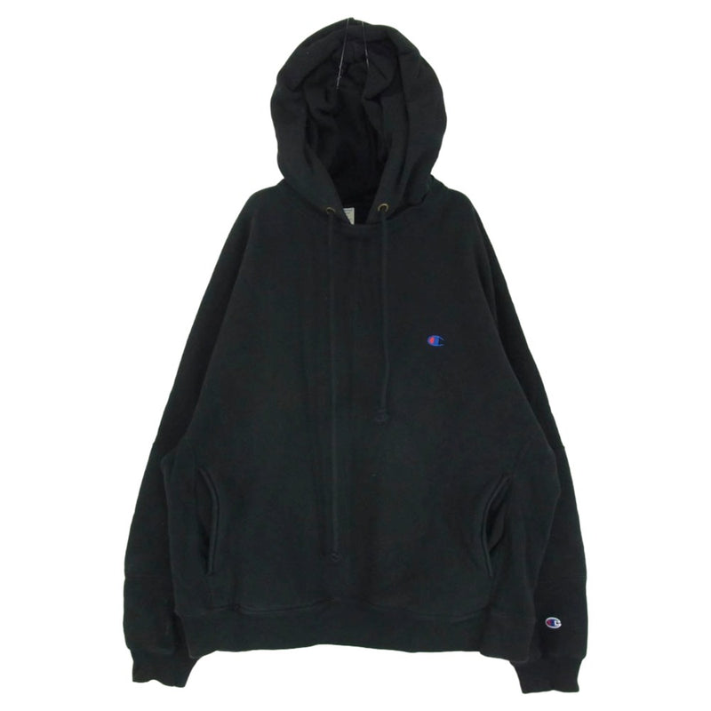 N.HOOLYWOOD エヌハリウッド 23AW CB-Y120 ×Champion チャンピオン リバースウィーブ フーデッド スウェットシャツ パーカー ブラック系 L【中古】