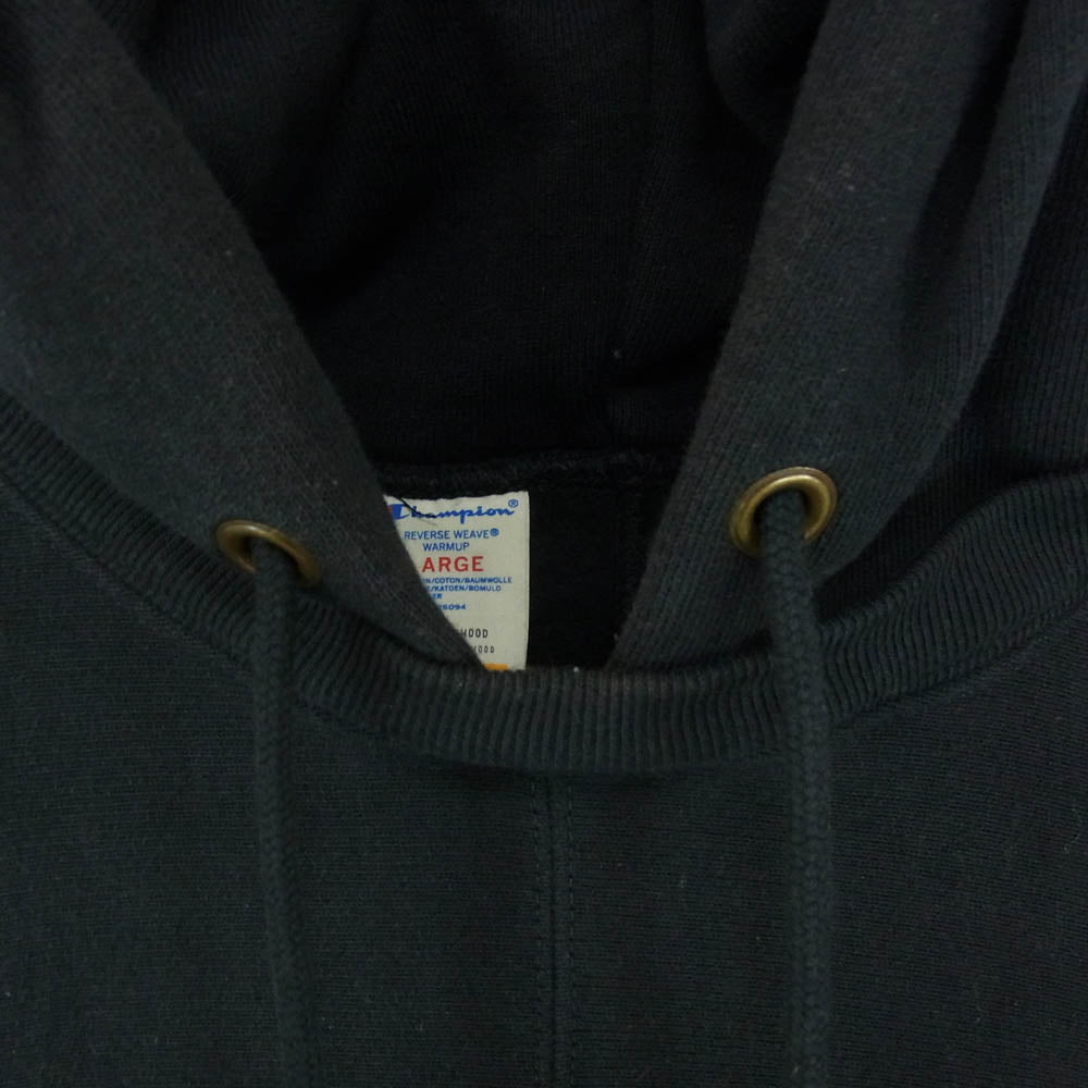 N.HOOLYWOOD エヌハリウッド 23AW CB-Y120 ×Champion チャンピオン リバースウィーブ フーデッド スウェットシャツ パーカー ブラック系 L【中古】