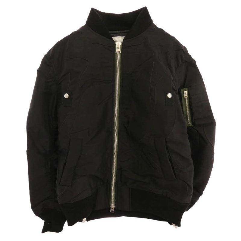 Sacai サカイ 24SS 24-03319M Nylon Twill Embroidered Patch Blouson MA-1 ブルゾン ナイロンジャケット ブラック系 2【中古】