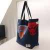WIND AND SEA ウィンダンシー WDS-C-NBA-26-Q1-AC-01 NBA Jacquard Knit Carryall Bag ジャカード ニット トートバッグ ネイビー系 FREE【極上美品】【中古】