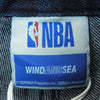 WIND AND SEA ウィンダンシー WDS-C-NBA-26-Q1-PT-01 NBA Jacquard Knit Combo Pant ジャカード ニット コンボ デニム パンツ インディゴブルー系 L【極上美品】【中古】