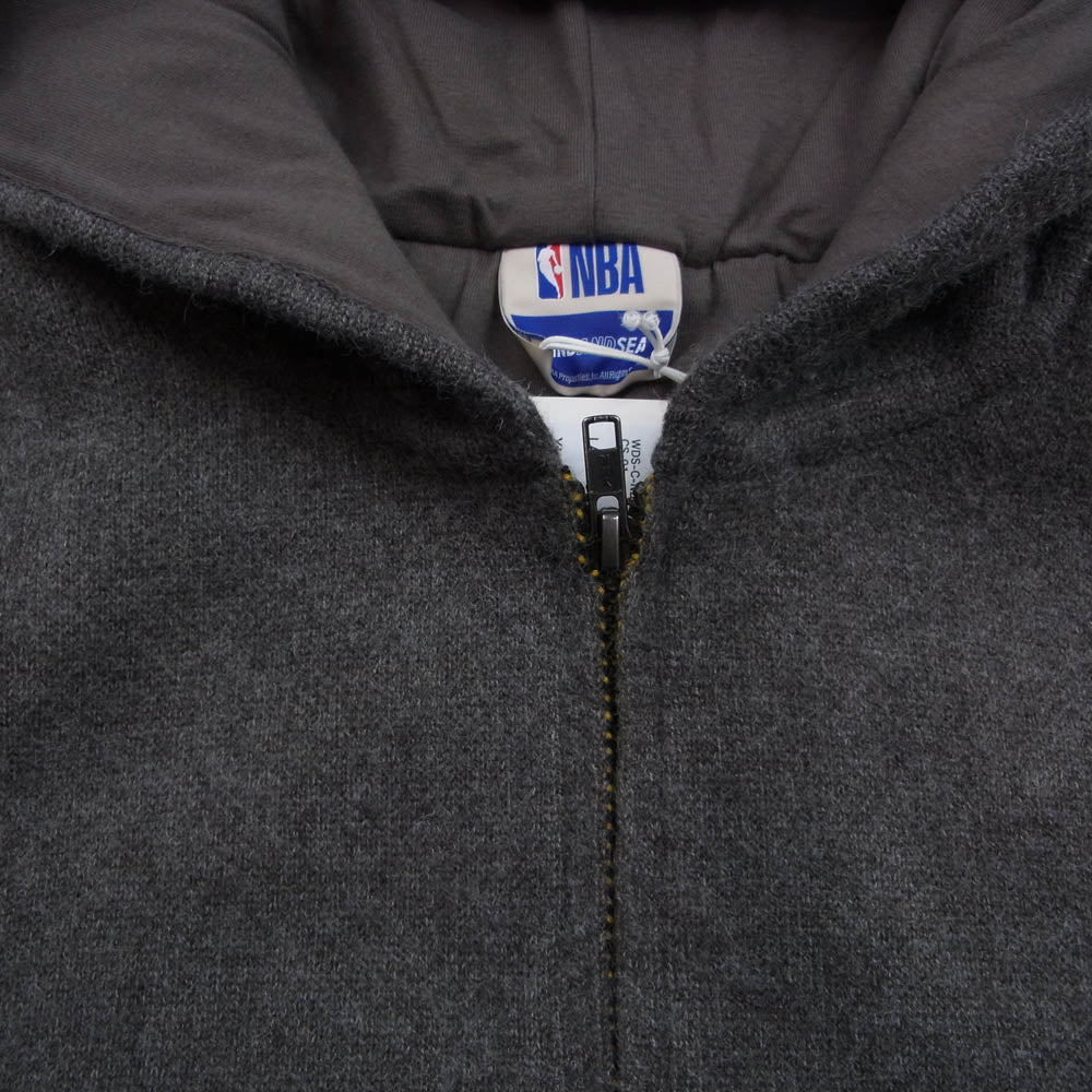 WIND AND SEA ウィンダンシー WDS-C-NBA-26-Q1-CS-01 NBA Jacquard Knit Hoodie ニット フーディー ジャケット ダークブラウン系 XL【極上美品】【中古】