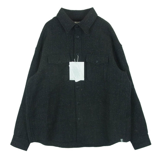VISVIM ビズビム 21AW 0121205011012 LUMBER L/S TWEED ランバー ツイード 長袖 シャツ 日本製 ブラック系 2【中古】