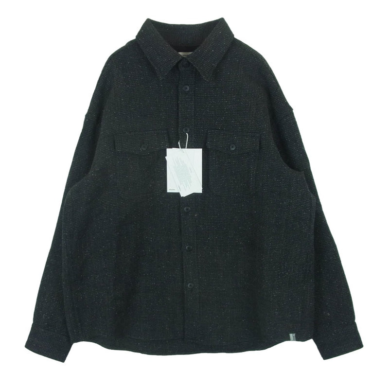 VISVIM ビズビム 21AW 0121205011012 LUMBER L/S TWEED ランバー ツイード 長袖 シャツ 日本製 ブラック系 2【中古】