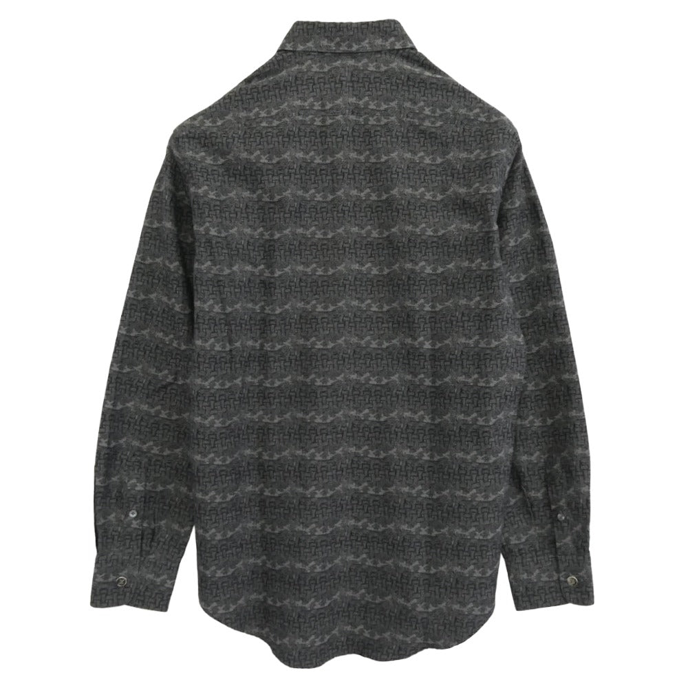 LOUIS VUITTON ルイ・ヴィトン 15AW H8S01WBH4 クリストファーネメス ロープ柄 長袖 シャツ グレー系 XS【中古】
