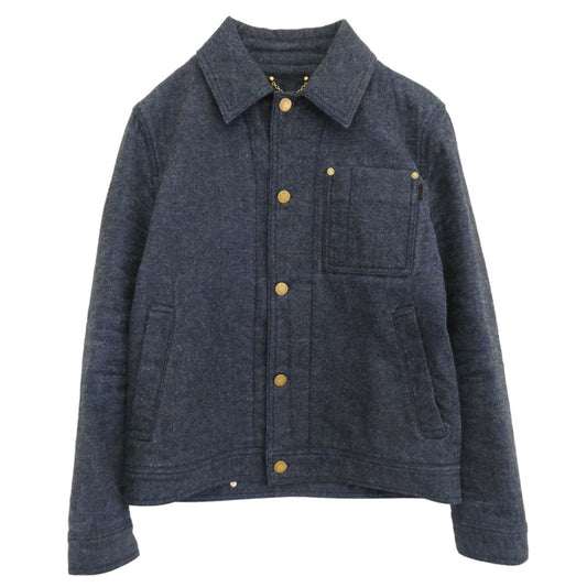 LOUIS VUITTON ルイ・ヴィトン H8A61WBI9 コットンデニム生地 ロゴボタン トラッカージャケット ブルー系 46【中古】