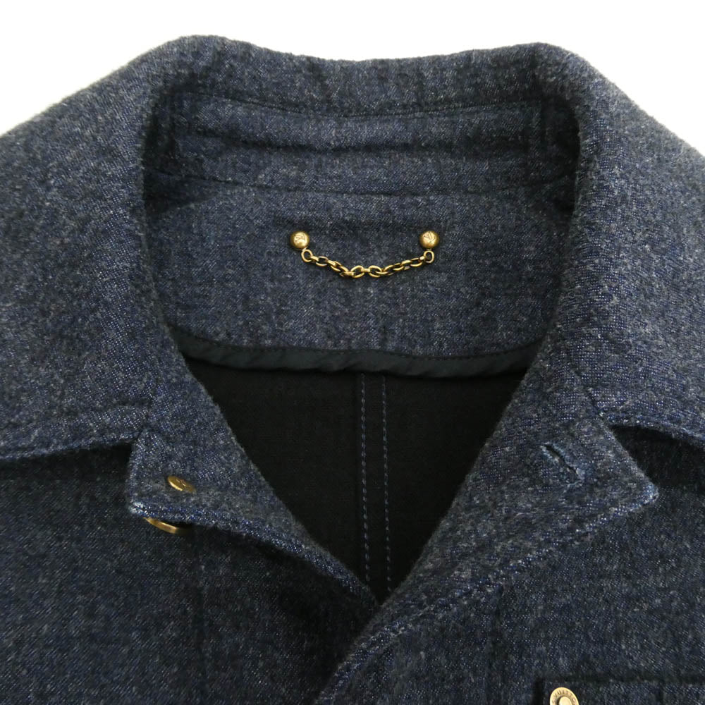 LOUIS VUITTON ルイ・ヴィトン H8A61WBI9 コットンデニム生地 ロゴボタン トラッカージャケット ブルー系 46【中古】