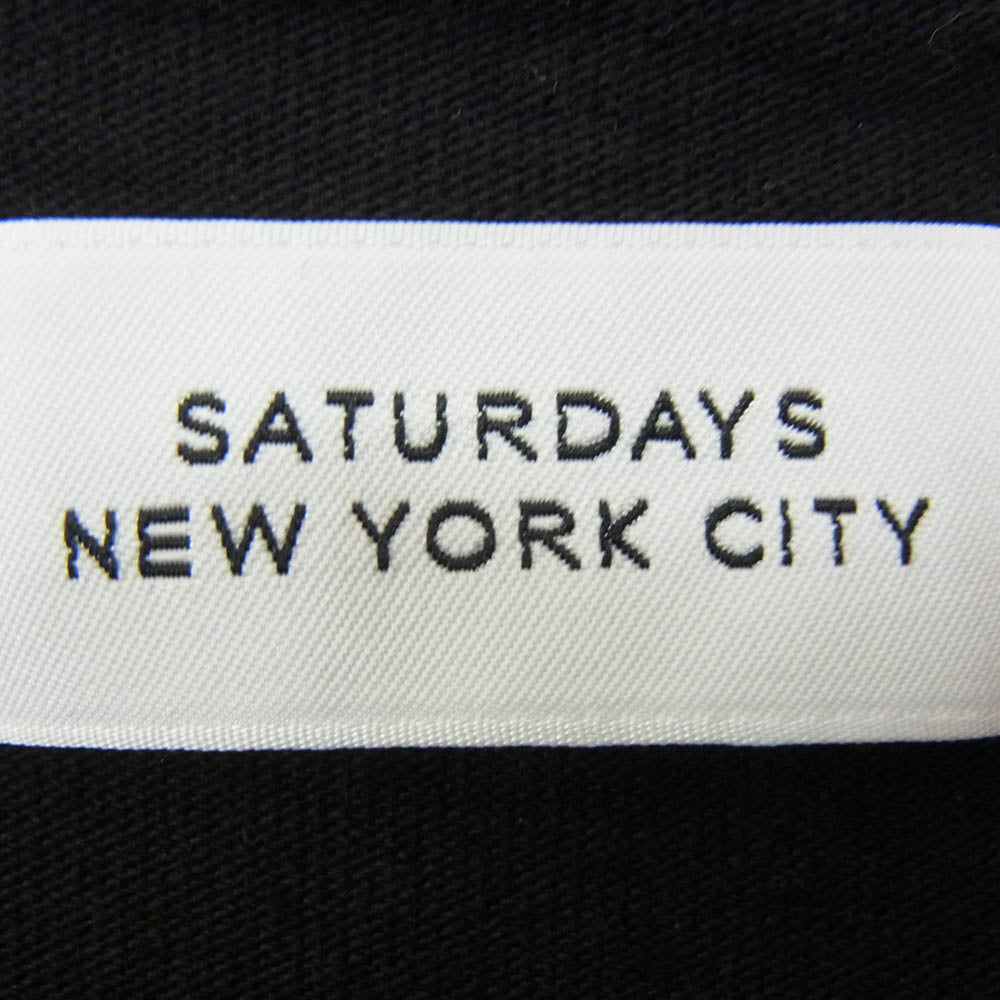 サタデーズ ニューヨーク × fragment design フラグメントデザイン メッセージプリント クルーネック 半袖 Tシャツ ブラック系 M【中古】
