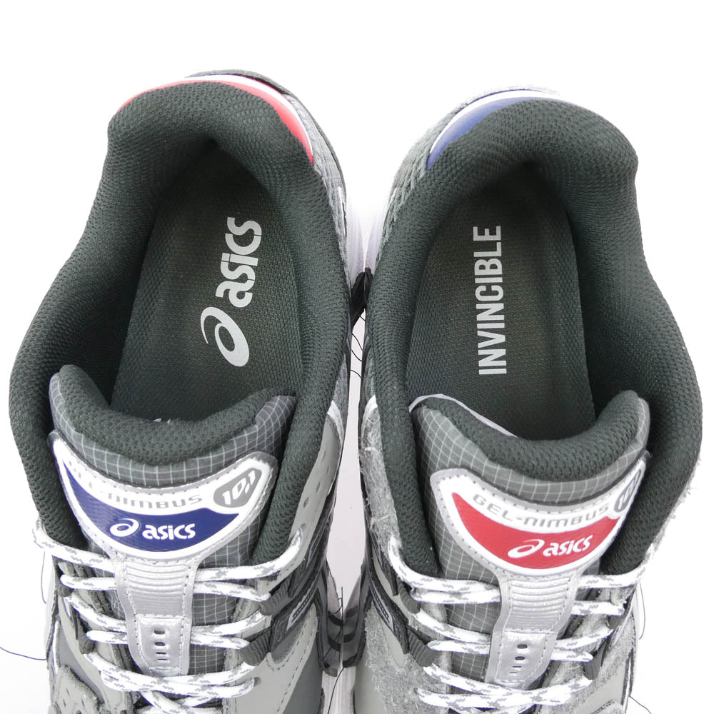 asics アシックス 1203A981-020 × INVINCIBLE インビシブル GEL-NIMBUS 10.1 ゲル ニンバス ローカット スニーカー グレー系【中古】