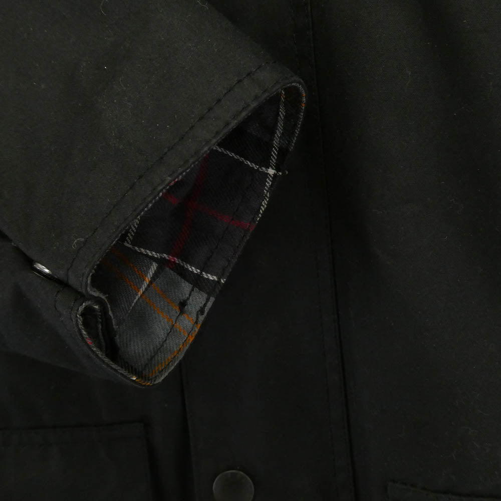 Barbour バブアー 23AW 232MWX1679 モルドバ製 OS BEDALE WAX JACKET 襟コーデュロイ オーバーサイズ ビデイル ワックス オイルド ジャケット ブラック系 36【中古】