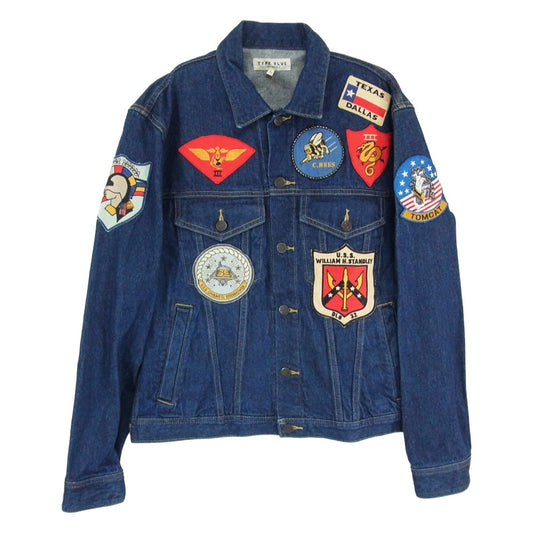 AVIREX アヴィレックス 6112113 TOP GUN DENIM JACKET TYPE BLUE トップガン デニム ジャケット インディゴブルー系 L【中古】