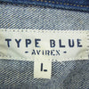 AVIREX アヴィレックス 6112113 TOP GUN DENIM JACKET TYPE BLUE トップガン デニム ジャケット インディゴブルー系 L【中古】