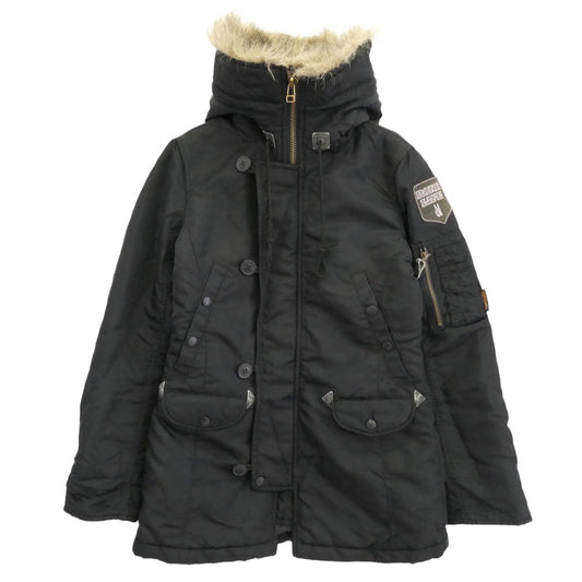 HYSTERIC GLAMOUR ヒステリックグラマー 2AC-8070 プリマロフト N-3B ブルゾン ジャケット モッズコート ブラック系 不明【中古】