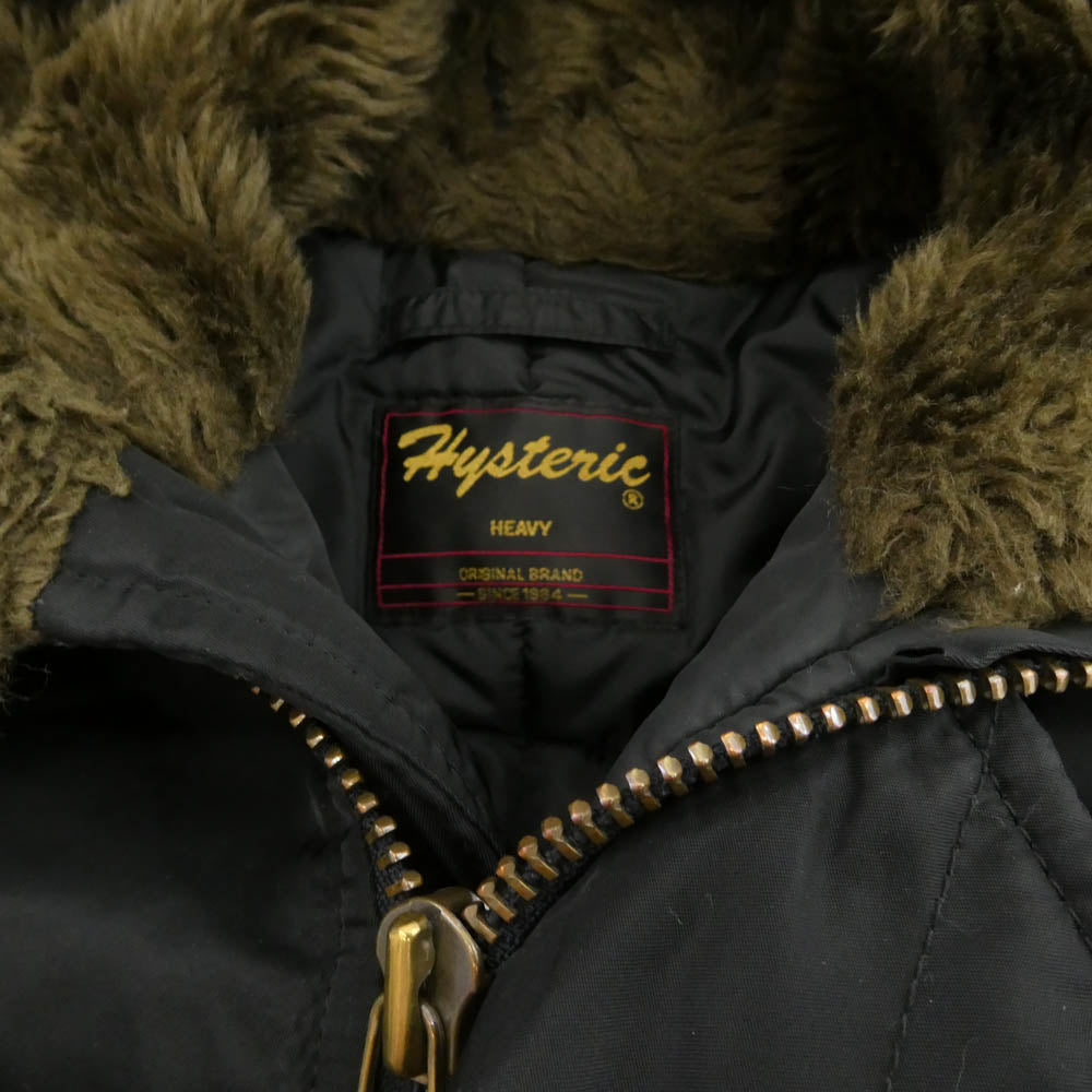 HYSTERIC GLAMOUR ヒステリックグラマー 2AC-8070 プリマロフト N-3B ブルゾン ジャケット モッズコート ブラック系 不明【中古】