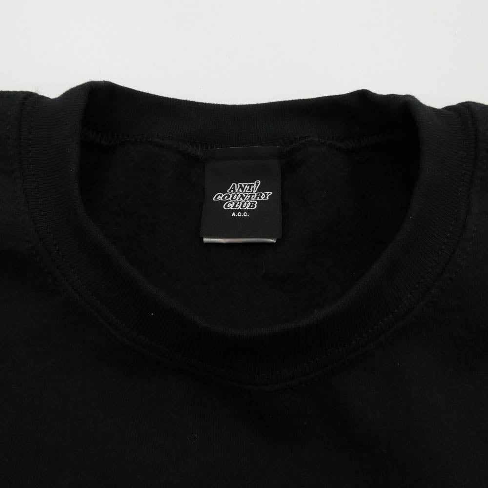アンチカントリークラブトウキョウ ×MALBON マルボン クルーネック スウェット ブラック系 XL【中古】